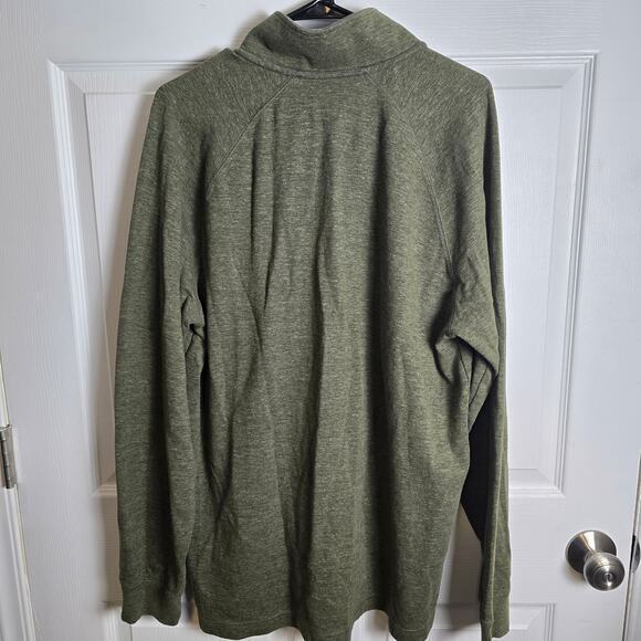 LL Bean‎ Pullover Men's LT Green 1/4 Zip - Picture 4 of 6